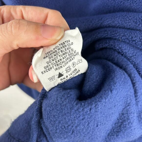 Simply Southern Navy & Light Pink Fleece Pullover Quarter Snap Size M - Picture 10 of 11